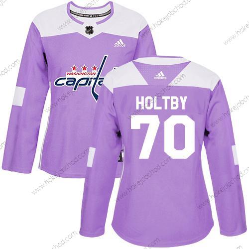 Adidas Žena Washington Capitals #70 Braden Holtby Nachový Autentické Bojuje proti rakovině Sešitý NHL Dres