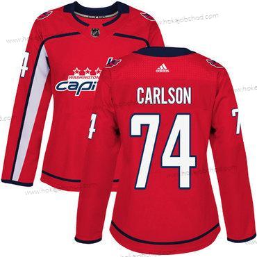 Adidas Žena Washington Capitals #74 John Carlson Červené Domácí Autentické Sešitý NHL Dres