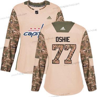 Adidas Žena Washington Capitals #77 T. J. Oshie Camo Autentické 2017 Veterans Day Sešitý NHL Dres