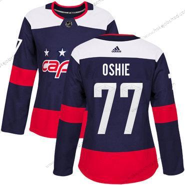 Adidas Žena Washington Capitals #77 T. J. Oshie Námořnictvo Autentické 2018 Stadium Series Sešitý NHL Dres