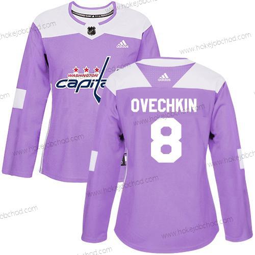 Adidas Žena Washington Capitals #8 Alex Ovechkin Nachový Autentické Bojuje proti rakovině Sešitý NHL Dres