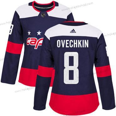 Adidas Žena Washington Capitals #8 Alex Ovechkin Námořnictvo Autentické 2018 Stadium Series Sešitý NHL Dres