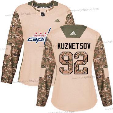 Adidas Žena Washington Capitals #92 Evgeny Kuznetsov Camo Autentické 2017 Veterans Day Sešitý NHL Dres