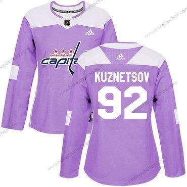 Adidas Žena Washington Capitals #92 Evgeny Kuznetsov Nachový Autentické Bojuje proti rakovině Sešitý NHL Dres