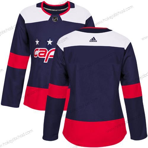 Adidas Žena Washington Capitals Prázdný Námořnictvo Autentické 2018 Stadium Series Sešitý NHL Dres