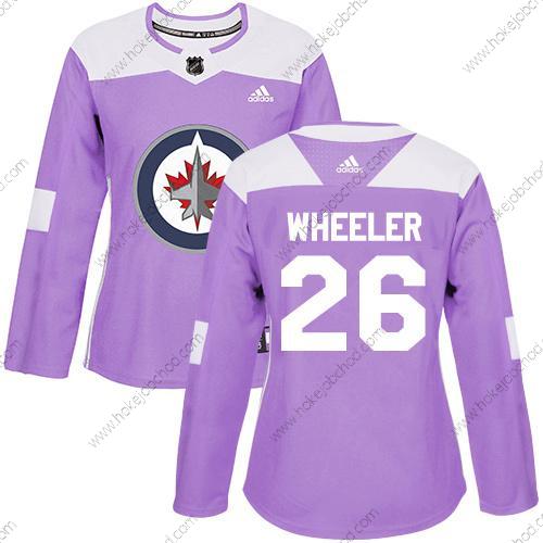 Adidas Žena Winnipeg Jets #26 Blake Wheeler Nachový Autentické Bojuje proti rakovině Sešitý NHL Dres