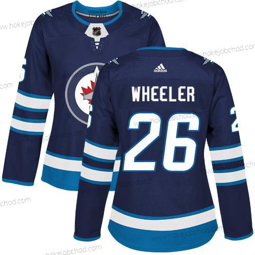 Adidas Žena Winnipeg Jets #26 Blake Wheeler Námořnictvo Modrý Domácí Autentické Sešitý NHL Dres