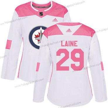 Adidas Žena Winnipeg Jets #29 Patrik Laine Bílý Růžový Autentické Sešitý NHL Dres