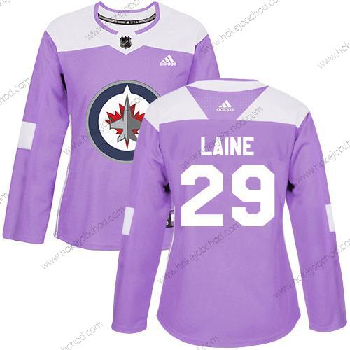 Adidas Žena Winnipeg Jets #29 Patrik Laine Nachový Autentické Bojuje proti rakovině Sešitý NHL Dres