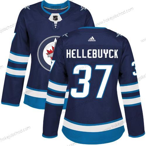 Adidas Žena Winnipeg Jets #37 Connor Hellebuyck Námořnictvo Modrý Domácí Autentické Sešitý NHL Dres