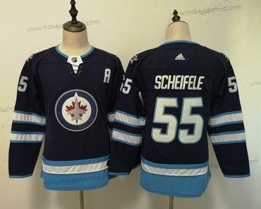 Adidas Žena Winnipeg Jets #55 Mark Scheifele Námořnictvo Dres