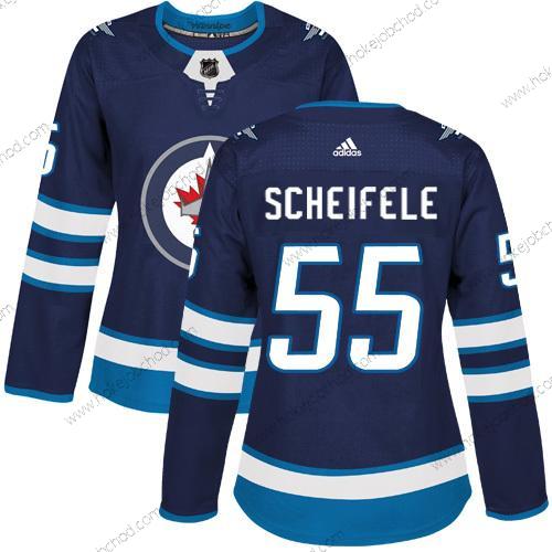 Adidas Žena Winnipeg Jets #55 Mark Scheifele Námořnictvo Modrý Domácí Autentické Sešitý NHL Dres