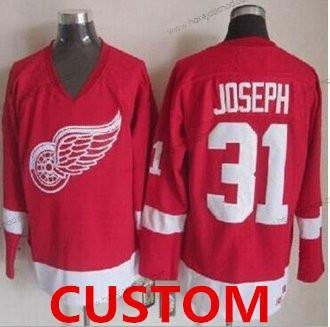 Detroit Red Wings Přizpůsobené Červené CCM Retro Sešitý NHL Dres