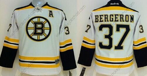 Dětské Boston Bruins #37 Patrice Bergeron Bílý Dres