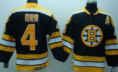 Dětské Boston Bruins #4 Bobby Orr Černá Retro CCM Dres