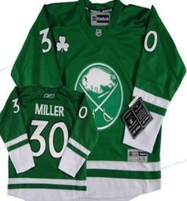 Dětské Buffalo Sabres #30 Ryan Miller St. Patrick’S Day Zelená Dres