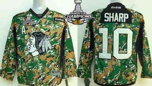 Dětské Chicago Blackhawks #10 Patrick Sharp 2014 Camo Dres W/2015 Stanley Cup Champion Patch