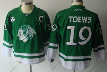 Dětské Chicago Blackhawks #19 Janathan Toews St. Patrick’S Day Zelená Dres