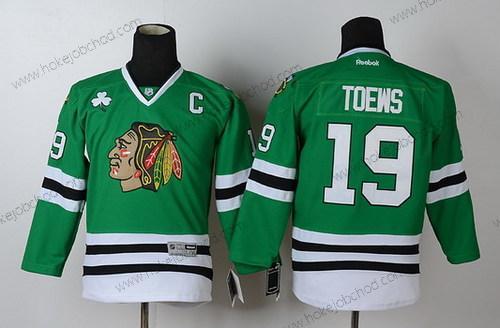 Dětské Chicago Blackhawks #19 Janathan Toews Zelená Dres