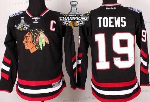 Dětské Chicago Blackhawks #19 Jonathan Toews 2014 Stadium Series Černá Dres W/2015 Stanley Cup Champion Patch