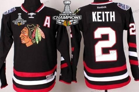 Dětské Chicago Blackhawks #2 Duncan Keith 2014 Stadium Series Černá Dres W/2015 Stanley Cup Champion Patch