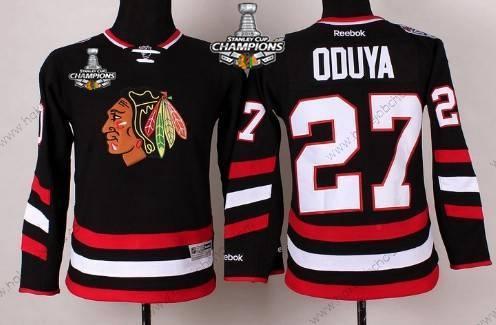 Dětské Chicago Blackhawks #27 Johnny Oduya 2014 Stadium Series Černá Dres W/2015 Stanley Cup Champion Patch