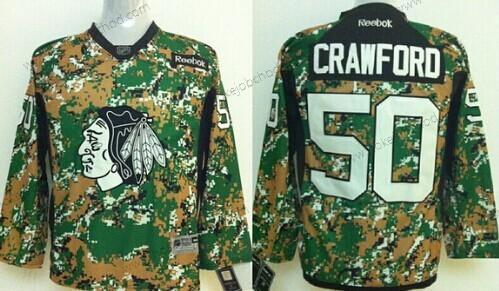 Dětské Chicago Blackhawks #50 Corey Crawford 2014 Camo Dres