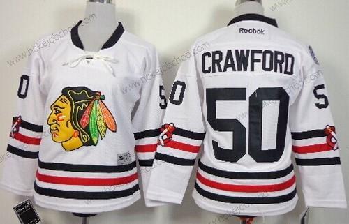 Dětské Chicago Blackhawks #50 Corey Crawford 2015 Zimní Klasický Bílý Dres