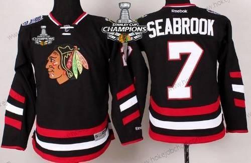 Dětské Chicago Blackhawks #7 Brent Seabrook 2014 Stadium Series Černá Dres W/2015 Stanley Cup Champion Patch