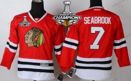 Dětské Chicago Blackhawks #7 Brent Seabrook Červené Dres W/2015 Stanley Cup Champion Patch