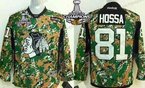 Dětské Chicago Blackhawks #81 Marian Hossa 2014 Camo Dres W/2015 Stanley Cup Champion Patch