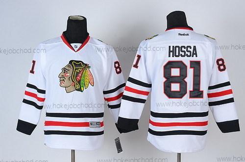 Dětské Chicago Blackhawks #81 Marian Hossa Bílý Dres