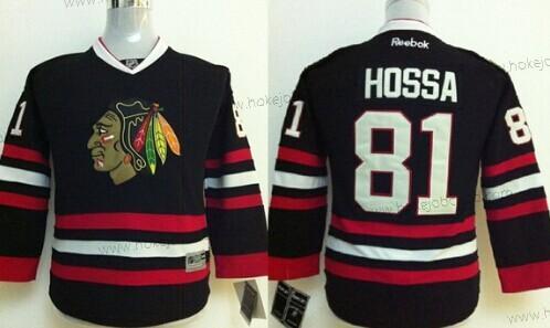 Dětské Chicago Blackhawks #81 Marian Hossa Černá Dres