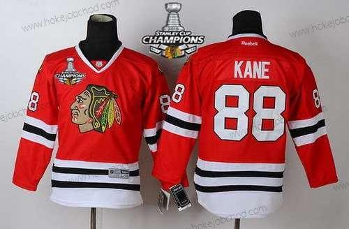 Dětské Chicago Blackhawks #88 Patrick Kane Červené Dres W/2015 Stanley Cup Champion Patch