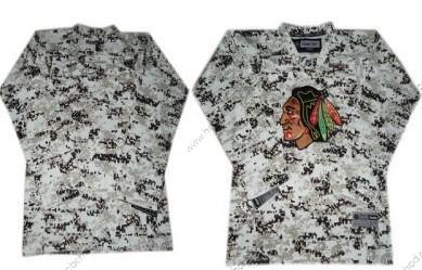 Dětské Chicago Blackhawks Prázdný Bílý Camo Dres