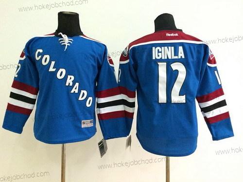 Dětské Colorado Avalanche #12 Jarome Iginla Modrý Alternativní Dres