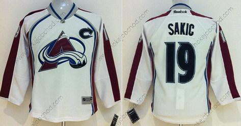 Dětské Colorado Avalanche #19 Joe Sakic Bílý Dres