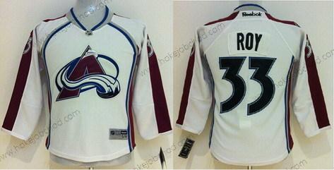 Dětské Colorado Avalanche #33 Patrick Roy Bílý Dres