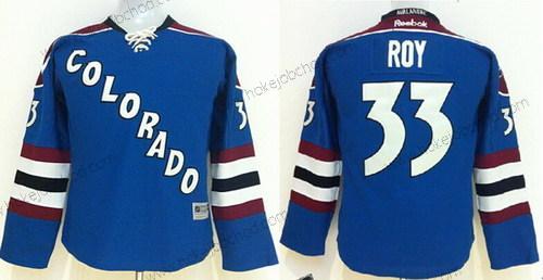 Dětské Colorado Avalanche #33 Patrick Roy Modrý Alternativní Dres