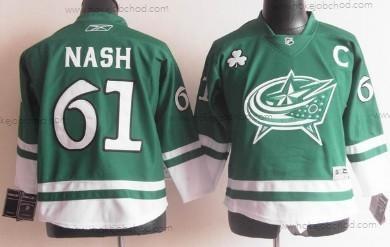 Dětské Columbus Blue Jackets #61 Rick Nash St. Patrick’S Day Zelená Dres