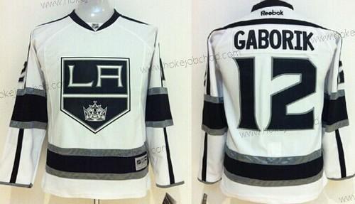 Dětské Los Angeles Kings #12 Marian Gaborik Bílý Dres