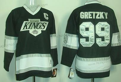 Dětské Los Angeles Kings #99 Wayne Gretzky Černá Retro CCM Dres