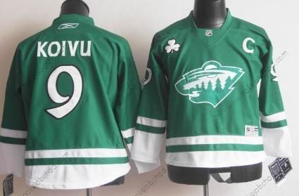 Dětské Minnesota Wild #9 Mikko Koivu St. Patrick’S Day Zelená Dres