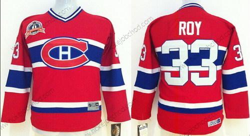 Dětské Montreal Canadiens #33 Patrick Roy Červené Retro CCM Dres