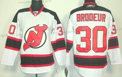 Dětské New Dres Devils #30 Martin Brodeur Bílý Dres