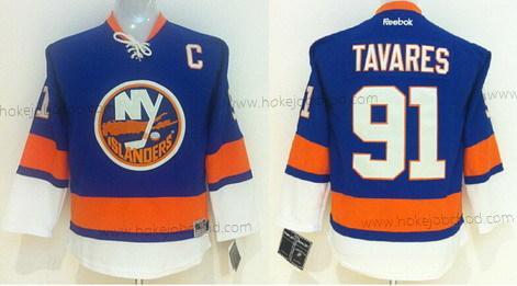 Dětské New York Islanders #91 John Tavares Modrý Dres