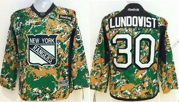 Dětské New York Rangers #30 Henrik Lundqvist 2014 Camo Dres