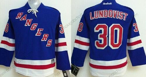 Dětské New York Rangers #30 Henrik Lundqvist Modrý Dres