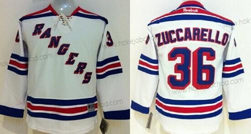 Dětské New York Rangers #36 Mats Zuccarello Bílý Dres