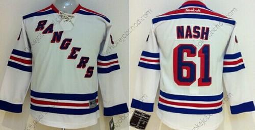 Dětské New York Rangers #61 Rick Nash Bílý Dres